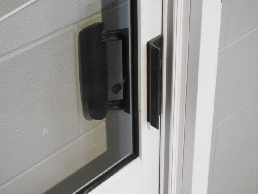 White Aluminium Sliding Door - Opens Right To Left