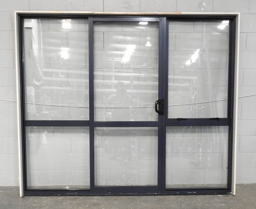 New Denim Blue Aluminium Middle Opening Sliding Door