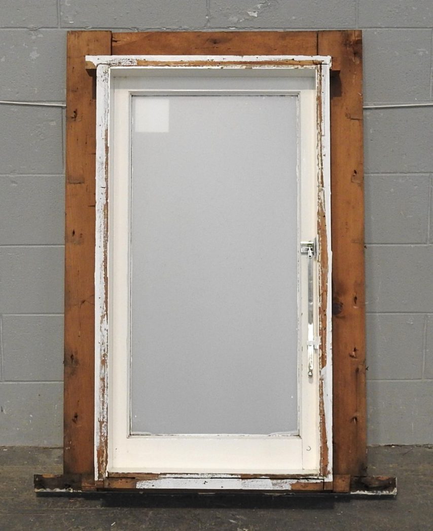 Wooden Casement Window With Obscure Glass