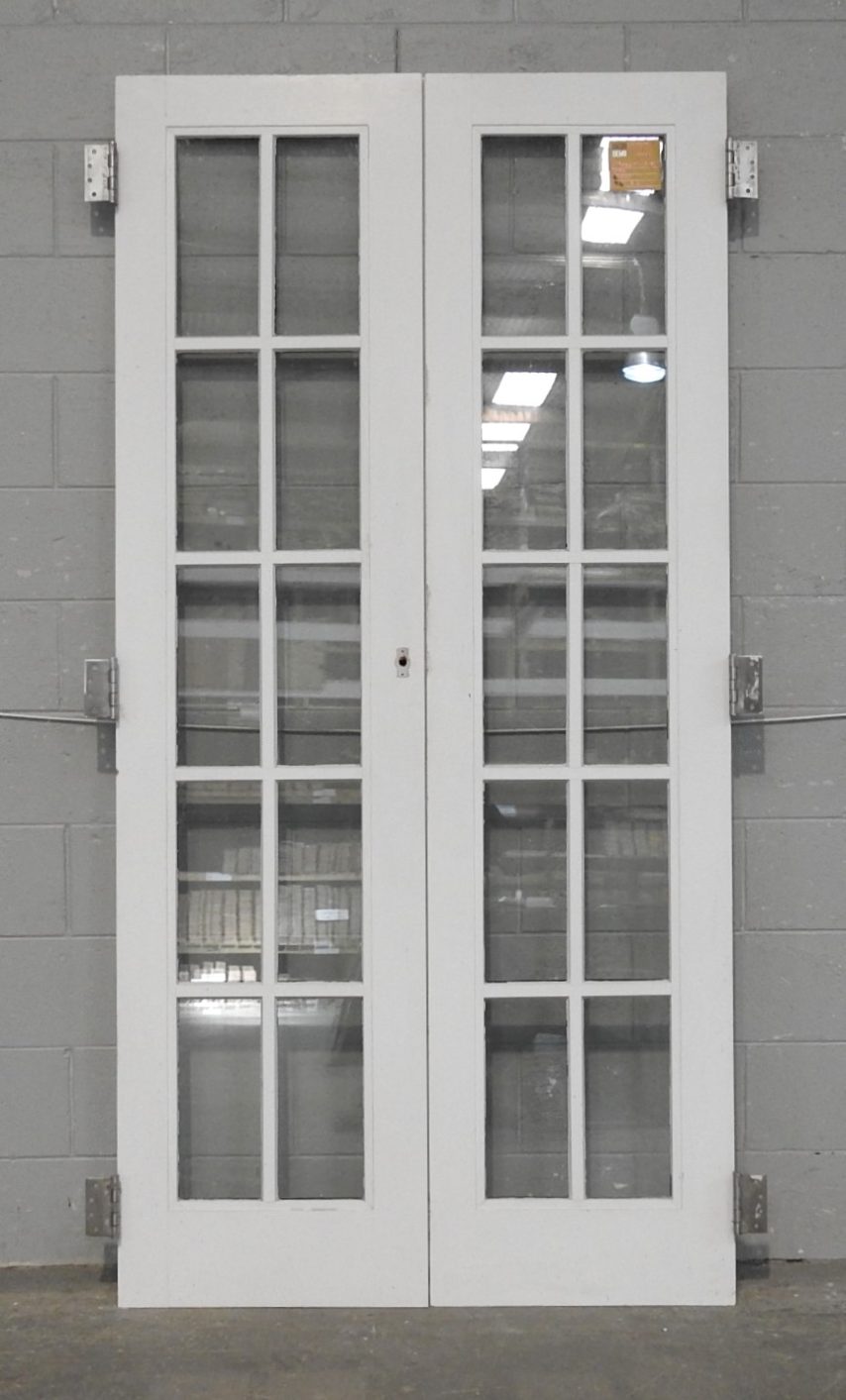 Wooden Colonial Style French Doors 10 Light Double Glazed