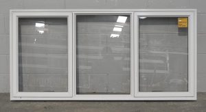 Off White Aluminium Double Awning Window