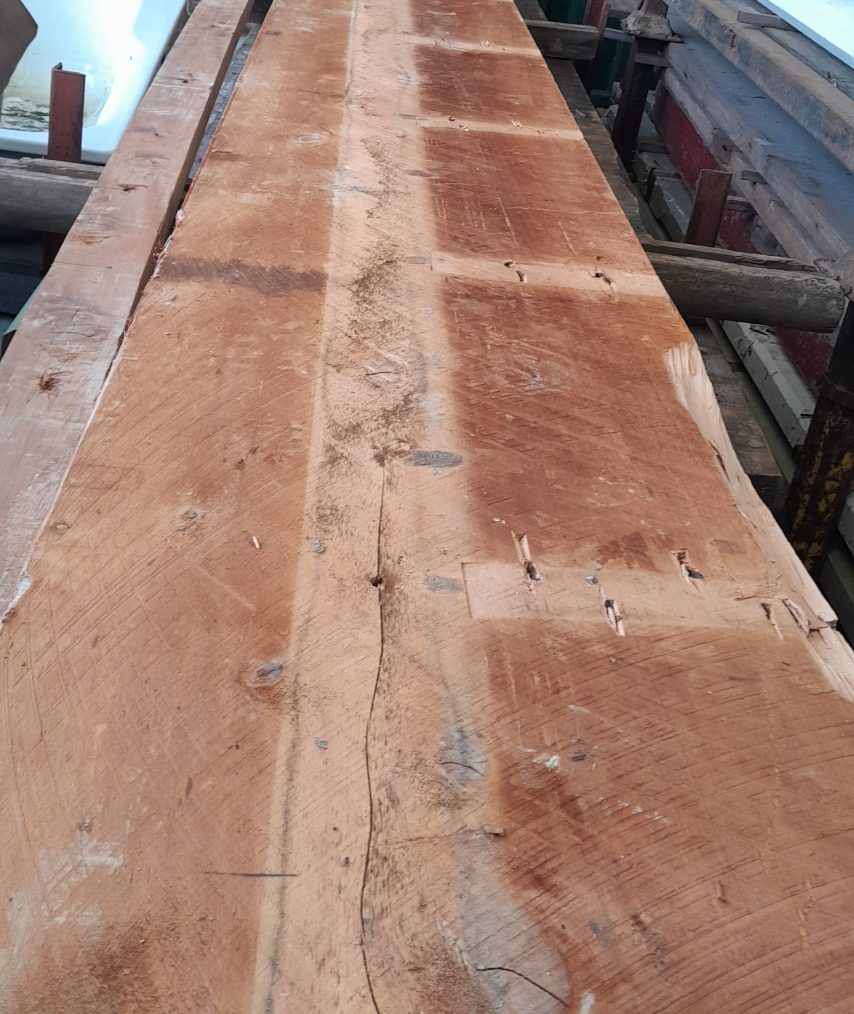 Recycled macrocarpa timber beam