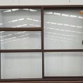 Dark bronze aluminium sliding door