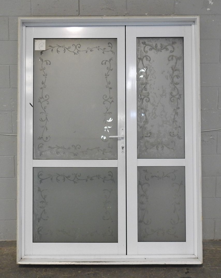 White Aluminium Asymmetric French Doors