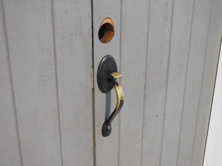 Tall Wooden (Cedar) Exterior Double Doors In Frame