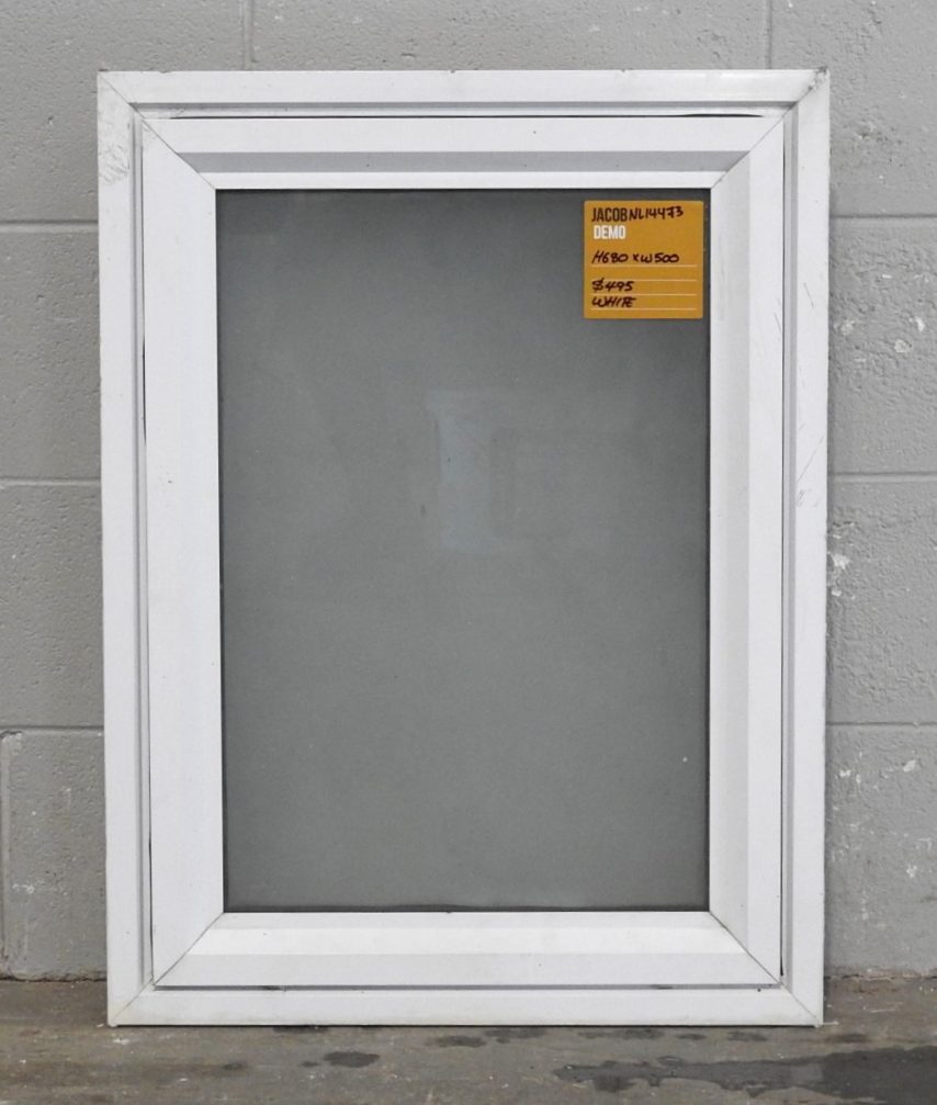 White Aluminium Single Awning Window With Obscure Glass