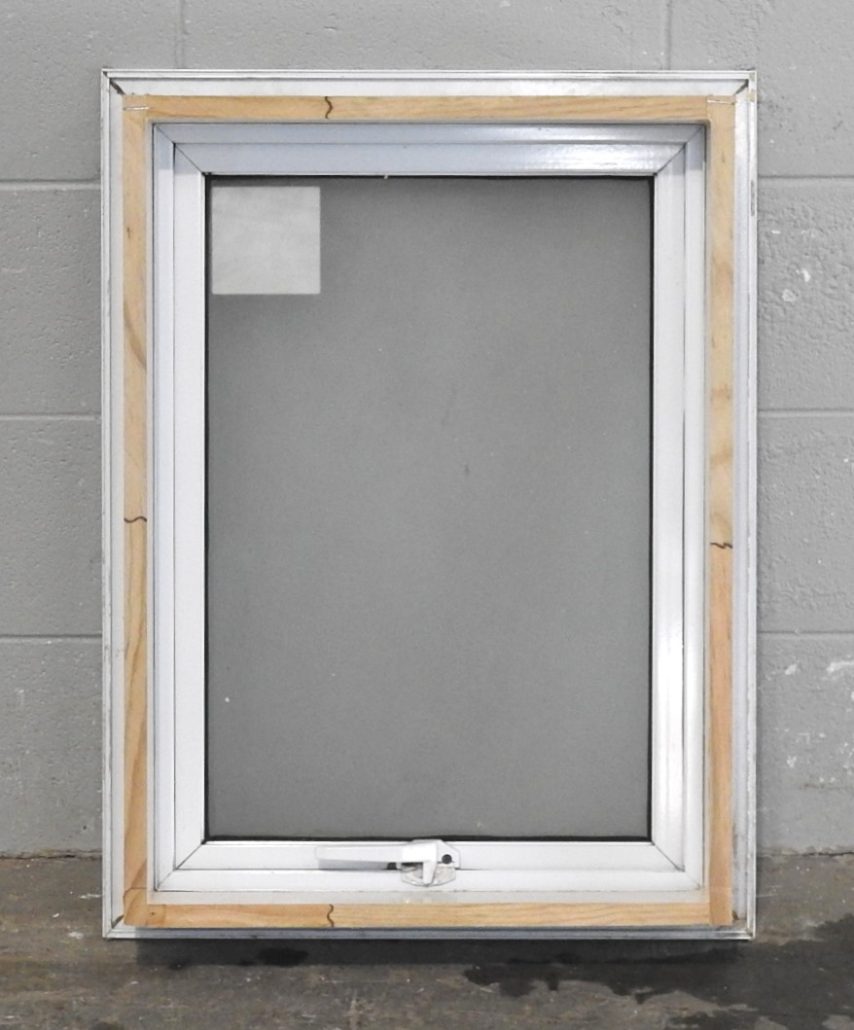 White Aluminium Single Awning Window With Obscure Glass