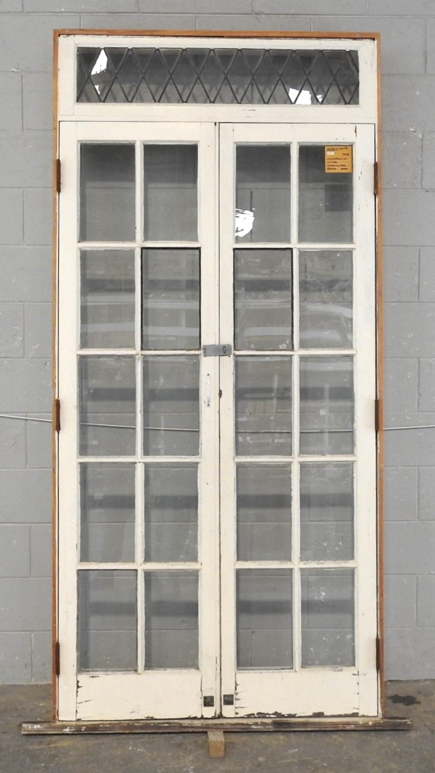 Wooden Villa Colonial French Doors With Toplight