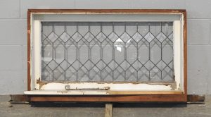Wooden Tudor Style Leadlight Single Awning Window