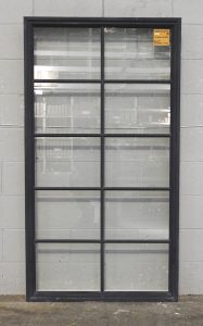 Colonial Style Denim Blue Aluminium Fixed Window
