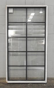 Colonial Style Denim Blue Aluminium Fixed Window