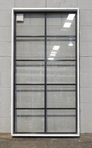 Colonial Style Denim Blue Aluminium Fixed Window