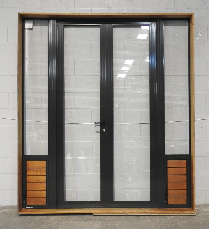 Karaka Green Aluminium French Doors