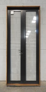 Tall Narrow Karaka Green Aluminium French Doors