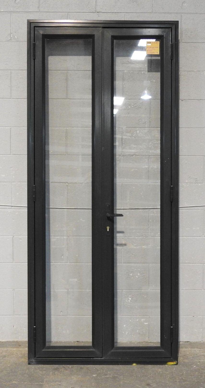 Tall Narrow Karaka Green Aluminium French Doors