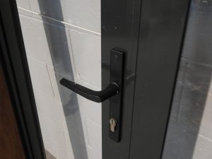 Tall Narrow Karaka Green Aluminium French Doors