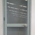 Grey aluminium single door