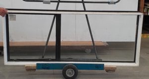 Dark bronze aluminium single awning window