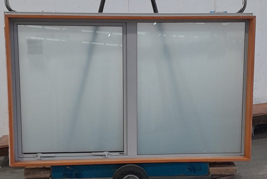 Silver pearl aluminium single awning window