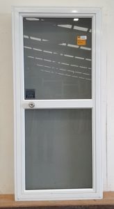 White aluminium door