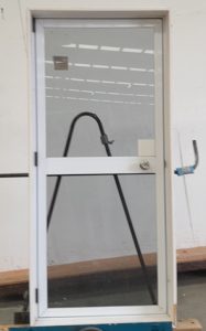 White aluminium door