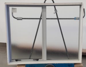 Silver pearl aluminium single awning window