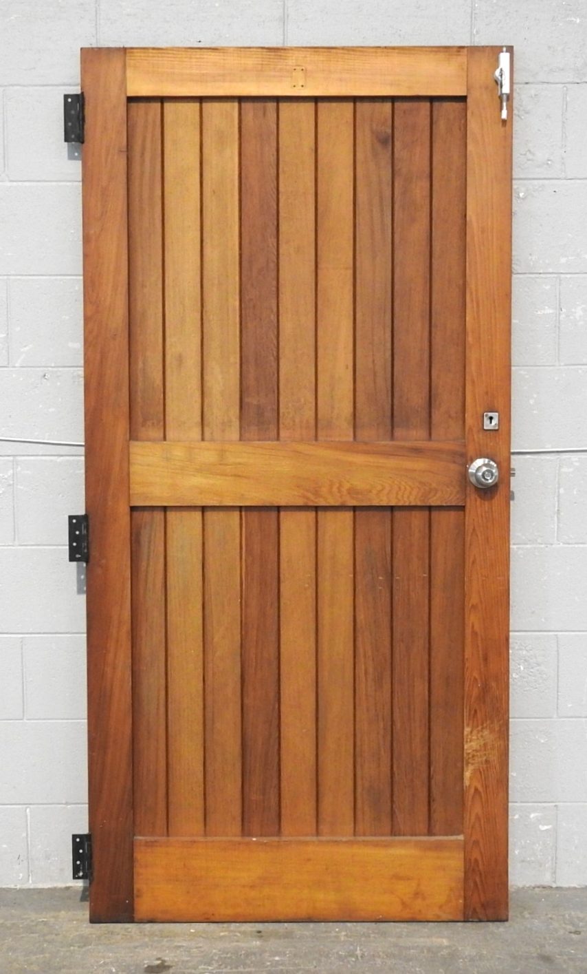 Wide Wooden (Cedar) Exterior TG&V Door - Unhung