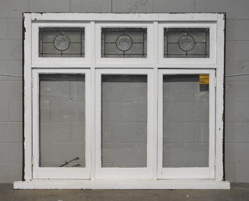 Bungalow Wooden Casement Window with Leadlight Toplight