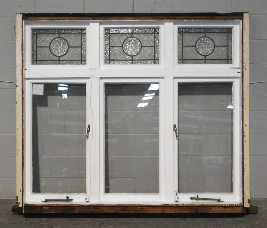 Bungalow Wooden Casement Window with Leadlight Toplight