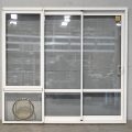 Off White Aluminium Stacker Sliding Door - Double Glazed