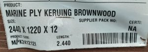 Keruing brownwood hardwood marine Ply