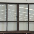 Brown aluminium two door sliding door