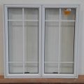 White aluminium twin awning window