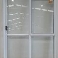 White aluminium sliding door