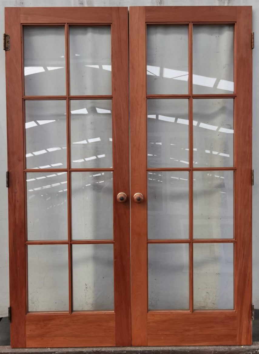 Wooden un-hung rimu interior French doors