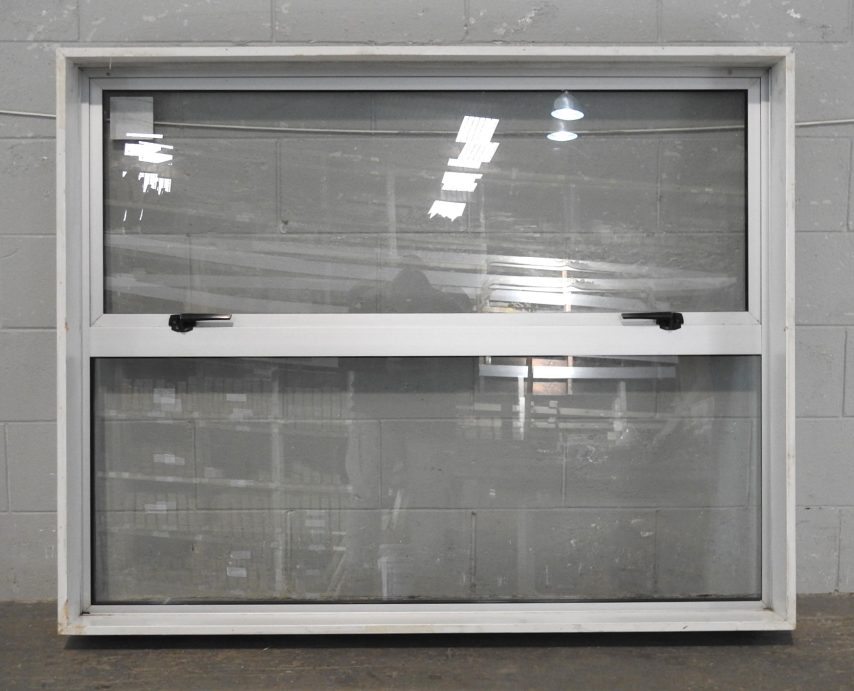 Silver Aluminium Single Awning Window - Double Glazed