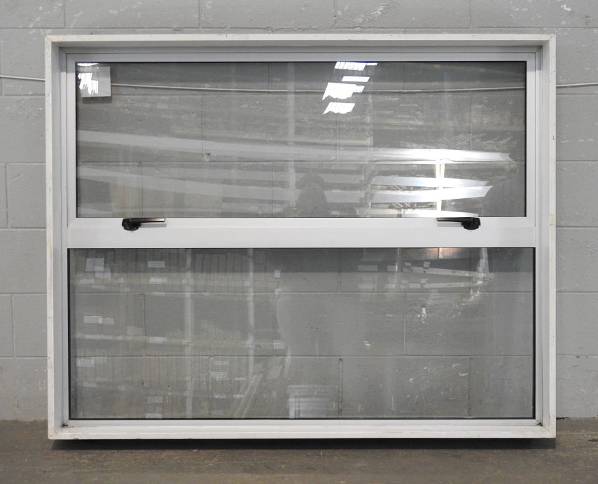 Silver Aluminium Single Awning Window - Double Glazed