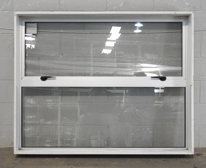 Silver Aluminium Single Awning Window - Double Glazed