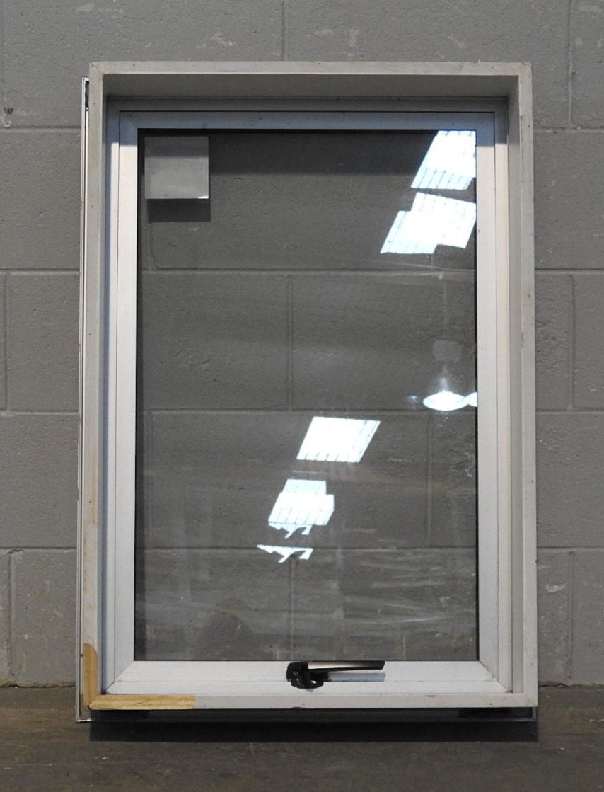 Silver Aluminium Single Awning Window - Double Glazed