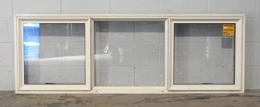 Off White Aluminium Double Awning Landscape Window