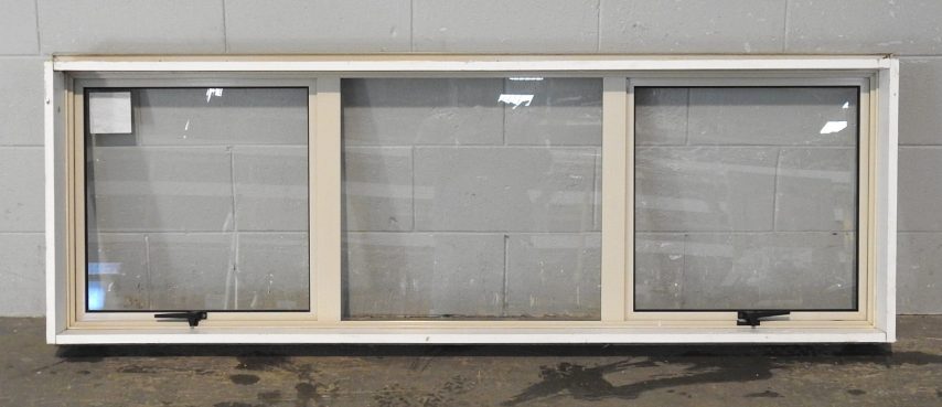 Off White Aluminium Double Awning Landscape Window