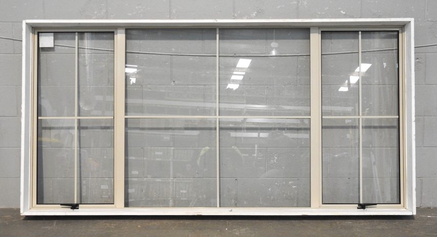 Off White Aluminium Double Awning Landscape Window