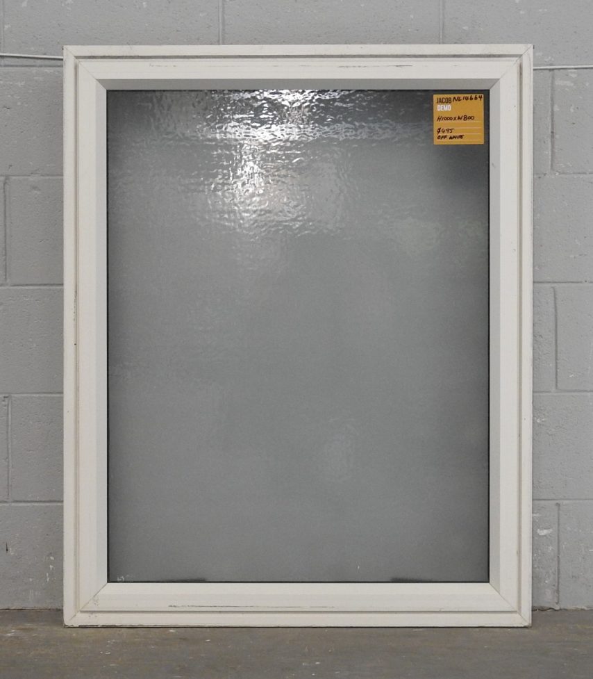 Off White Aluminium Single Awning Portrait Window