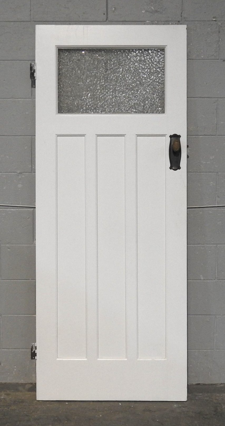 Wooden Bungalow 3 Panel Interior Door With Obscure Glass