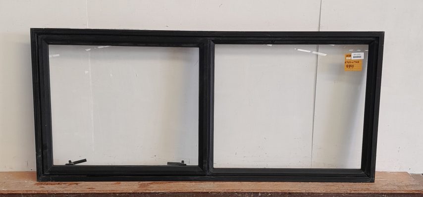 Black aluminium single awning window