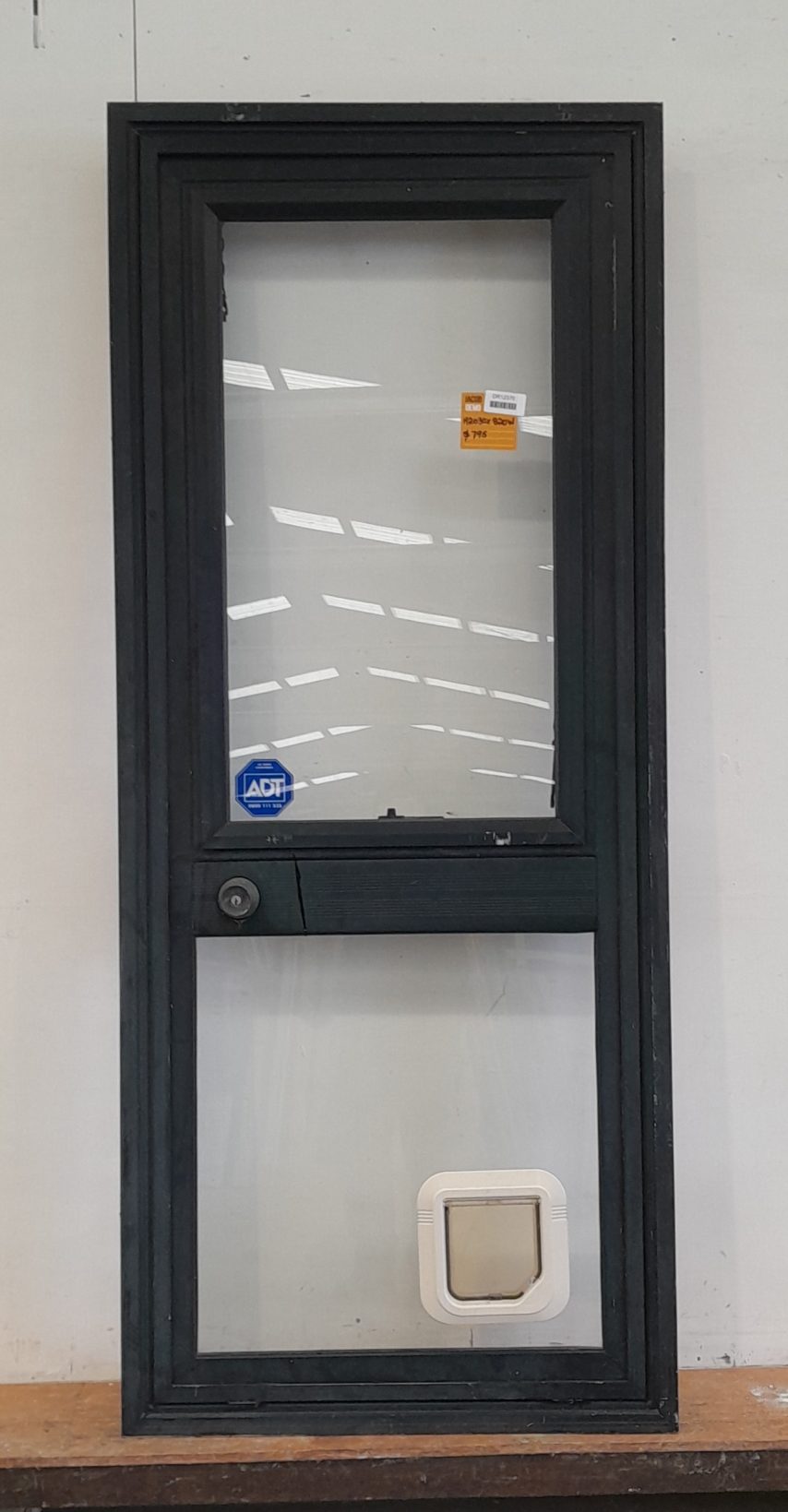 Black aluminium door