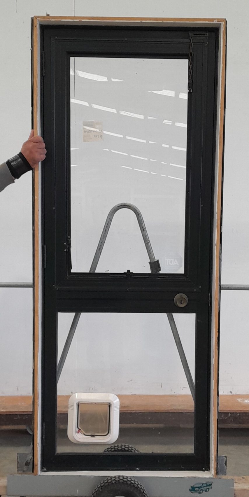 Black aluminium door