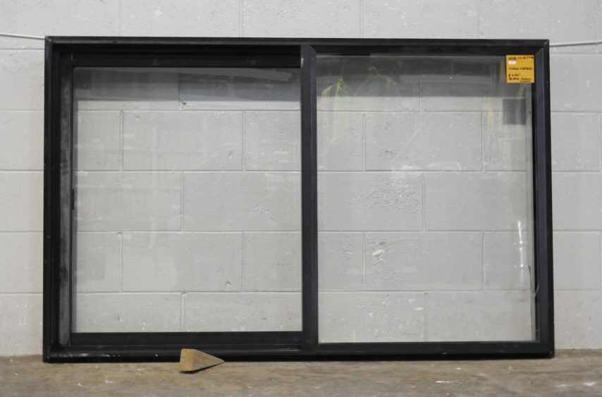 Black Aluminium Sliding Window - Opens From Left To Right