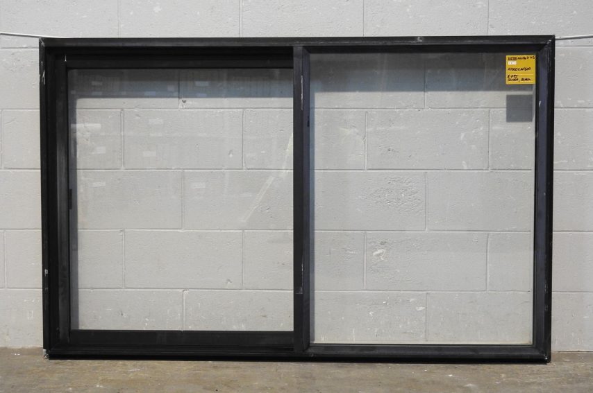 Black Aluminium Sliding Window - Opens From Left To Right