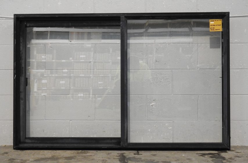 Black Aluminium Sliding Window - Opens From Left To Right